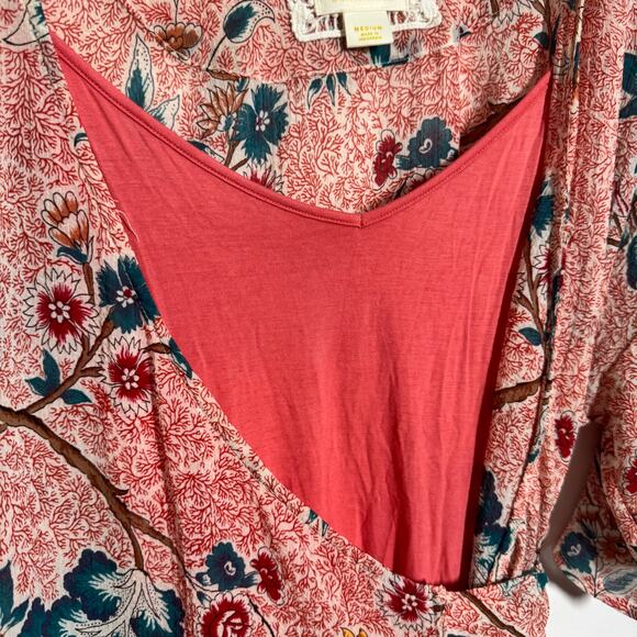 ANTHROPOLOGIE ADELAIDE WRAP DRESS MAEVE Women M Floral Party Wedding Guest - Picture 6 of 9